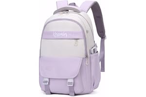 PROTAURI Sac à Dos Scolaire pour Filles - Enfants école Primaire et Collège Grande Capacité Cartables Scolaires Léger Sac de Jour Décontracté pour Voyages en Plein Air