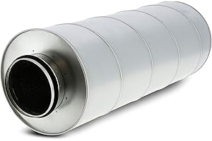 WEEDNESS Silenciador de ventilaciones 150 mm / 60 cm - ventilador de conducto aire de escape aislado crecer cultivo interior aire