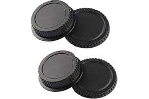 FANZR Front Body Cap and Rear Lens Cap Cover for Canon 2000D 1300D 90D 80D 77D 6D Mark II/I, 5D Mark IV/III/II kit EF, EF-S Mount (2 Pack)