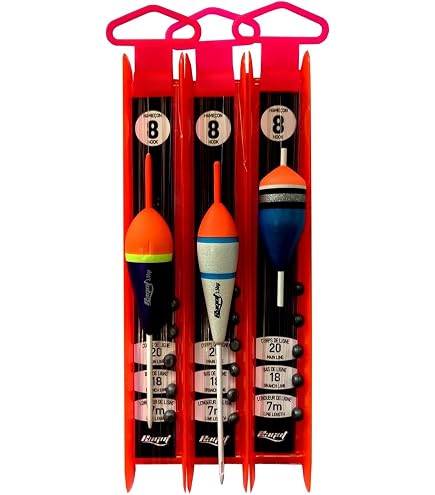 Lot De 6 Flotteurs De Pêche Pour Truite – Balsa, Forme Goutte/colonne, Plombs, Hameçons 5#7#9# Inclus – Idéal Pour Poissons Communs, Anguilles, Sandres