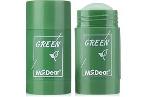 MOFAJANG Mascarilla De Té Verde En Barra, 2 Piezas Mascarilla En Barra De Arcilla Verde Contiene Extracto De Té Para Reparar El Acné, Limpiar Los Poros, Hidratar Para La Mayoría De Los Tipos De Piel
