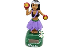 BAITANG Statuetta solare danzante, ballerina hawaiana per che si muove, giocattolo per solare, ballerina hawaiana per bambine, giocattolo hawaiano, Decorazione per la casa. (E)