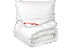 EDANTI Antyalergiczna haftowana kołdra całoroczna silikonowa 160 x 200 cm + poduszka 70 x 80 cm