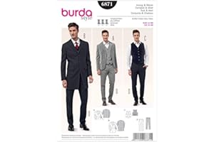 Burda Patrón 6871 Traje Completo y Chaleco