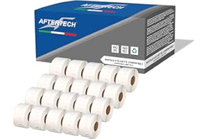 Aftertech 20x 99012 36x89mm Rotoli di Etichette adesive compatibili (260 Etichette/rotolo = 5200 totali) per Dymo LabelWriter Seiko SLP etichettatrici stampanti S0722400 20x99012