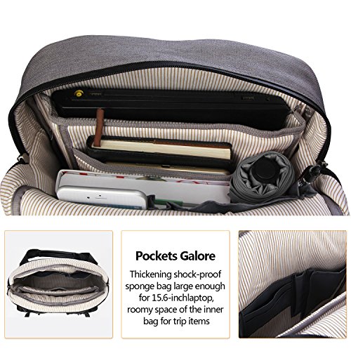 Laptoprucksack,Laptopbackpack Hanmir wasserdichter strapazierfähiger Rücksack business freizeit bis zu 15.6 Zoll für Damen und Herren Notebooktasche - 7