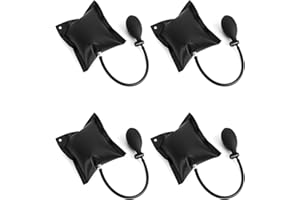 QWORK® 4 szt. poduszek montażowych, poduszek podnoszących, podnośników poduszek powietrznych, udźwig do 200 kg, czarny