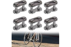JEYORZY 6 Stück Kettenglieder, Stahllegierung Robust Hauptglied Silber Chain Master Link für Motorrad, Pocket Bike, robuste Stahllegierung, Hauptglied, Kette, Master, Links, 428