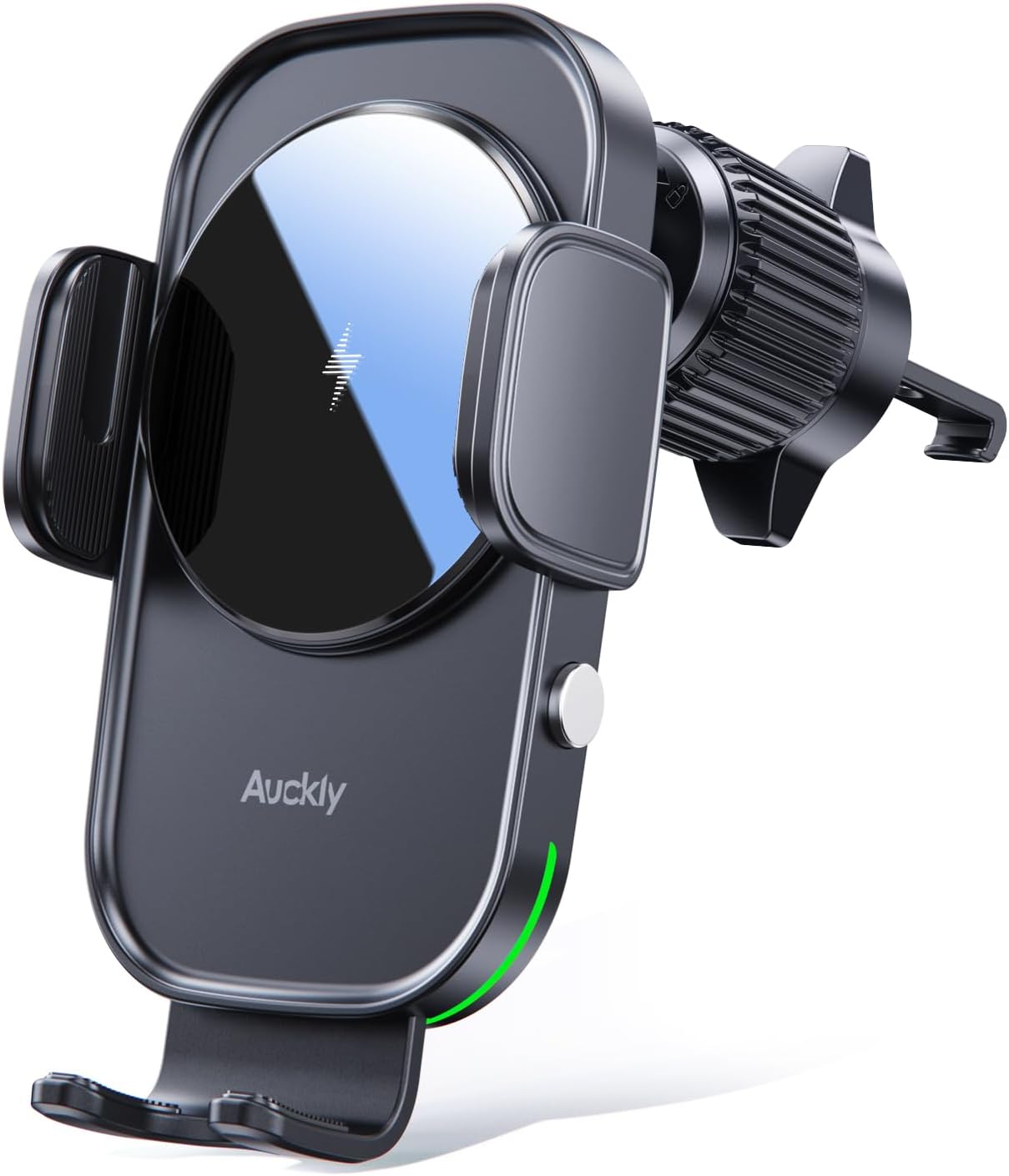 Auckly Wireless Car Charger, [Electromagnetic Sense] Qi 15W Fast in Car Wireless Charger Automatic Sensor Phone Holder Vent Mount Compatible for iPhone 12 13 14 Pro Max Plus Mini 11 Pro XS/XR etc