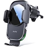 Auckly Wireless Car Charger, [Electromagnetic Sense] Qi 15W Fast in Car Wireless Charger Automatic Sensor Phone Holder Vent M