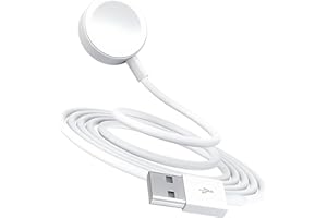 DOWNY Caricatore per Apple Watch, Cavo di Ricarica Wireless Magnetico da 1m per iWatch, [Apple Certificato MFi]Caricatore magnetico Apple Watch compatibile con iWatch Series 9/8/7/6/5/4/3/2/Ultra/SE-Bianca