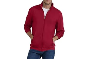 CTU Mens Sweatshirt Full Zip Active Stretchable Jacket Lightweight Long Sleeve Jacket