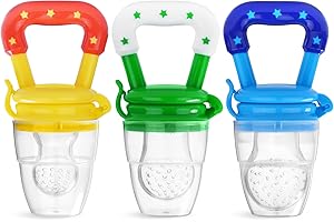 Vicloon Silikonowy smoczek dla niemowląt, 3 rozmiary smoczka owocowego, smoczek do karmienia niemowląt, najlepszy wybór dla owoców, warzyw i żywności uzupełniającej