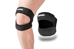 BODYPROX Pasek podtrzymujący ścięgno rzepki (S/M), ulga w bólu kolan, regulowany neoprenowy pasek na kolana do biegania, zapalenia stawów, swetra, regeneracji z urazami tenisa, S/M