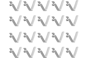 sourcing map 20pcs Simple Bouton Kayak Pagaie Snap Ressort Clip 26mm x 4.8mm 65Mn Acier Forme V Creux Ascenseur Télescopique verrouilage Tube Poteau Clips pour Tente Parapluie, Argent