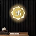 Lamp master Flower - Shaped Swastik Wall Light, Dual L.E.D. Light (White & Warm White), Decorative Light for Home Decor, Ideal for Pooja Room, Bedroom, Living Room, Temple, Home & Office