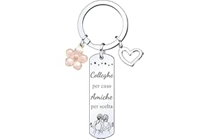 Lumengqi Portachiavi idee regalo Colleghe Portachiave regalo collega donna uomo colleghe amicizia Porta chiavi regalo per colleghi che va via grazie pensione regali per colleghe amica maestra