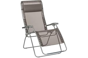 Lafuma Mobilier - Relaxsessel Zero Gravity RSXA CLIP XL - Klappbare Liege für Terrasse und Garten - Robustes Batyline-Gewebe - Vielseitiger Liegestuhl, Höchster Komfort, Frankreich - Braun Graphit