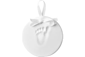 Little Pear Hanging Baby's Print Keepsake Ornament, Baby Nursery Décor, Baby's First Christmas Ornament, Clay Handprint Or Footprint Impression Kit