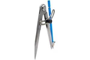 ZLKSKER 6/8/10 inch Professional Woodworking Compass with Pencil Holder & Lockable Wing, Geometry & Drafting Compass for Carpenter (6 inch)