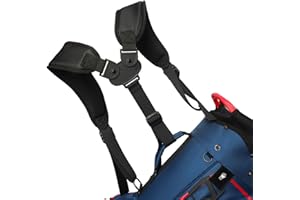 SUBORAWOS Golftaschen-Schultergurt, Ersatz-Doppel-Schulterriemen, Verstellbare Weichere Polsterung Golf Bag Riemen, Langlebiger Bequemer Golf Trageriemen
