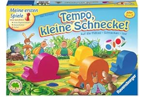 Ravensburger Dziecinnie prosta gra Tempo mały ślimak, ekscytująca gra planszowa i towarzyska dla dziewcząt i chłopców, 2-6 graczy, od 3 lat