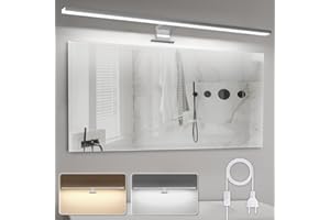 APONUO Mirror Light 80 cm, LED Bathroom Light Mirror Light 18 W 4000 K 6000 K 2000 lm IP44 800 mm Stainless Steel Makeup Mirror Light Cabinet Lighting with Switch