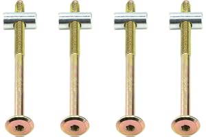 Merriway BH06806 (4 st) möbelbultar insexhuvud BZP med tunnmuttrar M6 x 150 mm - förpackning med 4 stycken