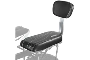ALIXINDSSM Alixin-10029 Bike Siège arrière de vélo pièces,enfants de vélo chaise Accoudoirs Repose-pied de Porte-bébé Vélo Siège arrière enfant Coussin d'assise-Comprend un dossier assorti(adultes et enfants)