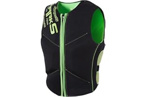 LUIVZD Swim Jacket - Adult Neoprene Life Jacket Lightweight Anti-Collision Large Buoyancy Swimming Vest for Fishing, Boating, Snorkeling(Groen,M)