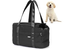 HOMLYNN Hundetragetasche, Tragetasche Hund, Hundereisetasche mit Verstellbarer Sicherheitsleine, weiche Tasche für kleine Hunde und kleine bis mittelgroße Haustiere, Outdoor-Einkaufstasche