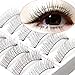 10 Pairs Soft Natural Cross Handmade Eye Lashes Makeup Extension False Eyelashes