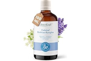 Calmina! Baldrian-Komplex 100 ml – Tropfen mit Baldrian, Hopfen & Lavendel + Vitamine – vegan & alkoholfrei – Made in Germany