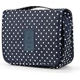 Travel Toiletry Bag,Mossio Airplane Backpack Tote Organizer Insert with Handle Polka Dot