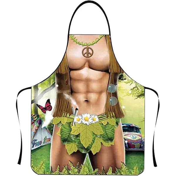 Tablier De Cuisine Humoristique, Fantaisie Sexy Et Drôle Pour Homme - Barbecue, Fête - Avec Homme Musclé - Cadeau