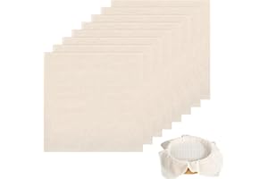 MTBRICEY 8 Pcs Etamine Alimentaire 50x50cm Tissu en Mousseline pour Cuisiner Filtres en Coton Tissu de Filtre Mousseline de Coton Réutilisables Lavables Passoire pour Filtrage Jus Lait Fruits Tofu