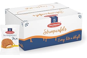 Daelmans Mini Honungsstroopwaflar, 200-pack individuellt förpackade | Inga konserveringsmedel eller artificiella färgämnen, individuellt förpackade, perfekta till kaffe eller te