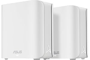 ASUS ZenWiFi BD4 - Pack de 2 - Système WiFi 7 Mesh, Double-Bande, 3600 Mbps, 470m2, Double Ports 2,5G, sécurité et contrôles parentaux Inclus, Smart Home Master SSIDs