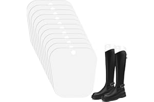 TOTSUN 10 Pack Boot Shapers Form Inserts, 10 Inch Reusable Boots Tall Support Boot Shaper Support for Women and Men(White)