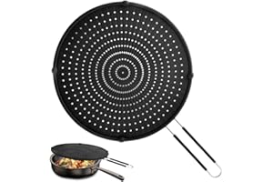 APIDGROWTH Pantalla de Salpicaduras para Sartén, Protector de Salpicaduras de Grasa, Protectores de Salpicaduras Resistentes al Calor para Freír, Protector de Salpicaduras de Silicona para Cocinar Todos Los Días