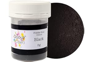 CULPITT COLOUR SPLASH Food Colouring Dust, Powder Color, Edible, Matt Finish, Use on Cake Surfaces, Decorations Or Mix In Icing to Create Colourful Cakes & Bakes - Black 5g