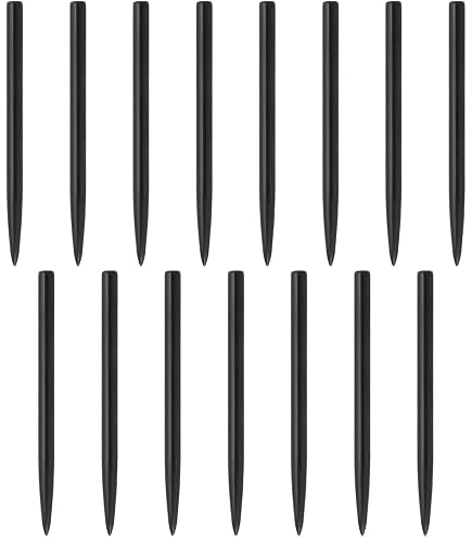 15 Pointes De Fléchettes Lisses 2.3 Mm – Fer Nickelé – Rechange Soft Tip Dart – 30/38 Mm – Améliore Vol & Réduit Bruit – Noir