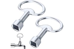 simarro 2 stycken fyrkantiga nycklar hylsnyckel universal, metall triangel vattenkran nyckel 8 mm, uppvärmning ventilationsnyckel för radiator soptunna hiss ellåda gas vatten elmätare