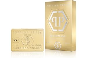 Philipp Plein – Eau de Parfum No Limits Gold 50 ml – Perfume para Hombres – Notas Amaderadas y de Ámbar – Una Fragancia Audaz y Opulenta – Amaderada Ambarina – Botella de Vidrio Lacado en Oro