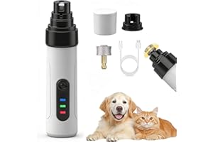 Ntrjtrss Lima Uñas Perro Actualizado, Lima De Uñas Eléctrica Súper Silencioso Limas de Uñas Recargable Lima uñas Perro Grandes, Medianos y Pequeños