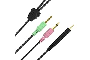 Zosvoses GSP 600 Ersatzkabel kompatibel mit Sennheiser Game One, Game Zero, PC 373D, GSP 670, GSP 600, GSP 500, GSP 350 Gaming Headset, 2,0 m