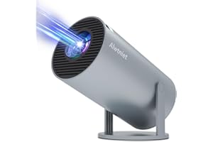 ALWTNIET Mini Proyector Portatil Android 11, HY300 Proyector 4K Auto Keystone 260ANSI con WiFi 6, BT5.0, Pantalla de 130", Giro de 180 Grados