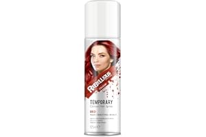 PAINTGLOW Hair Colour Spray 125ml temporary hair colour spray made in UK - ultimate coloured hair spray wash out kids & adults (Red)