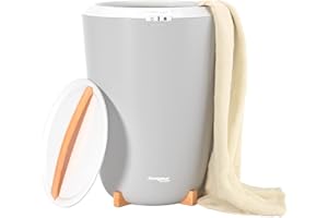 Bruce & Shark Bucket Style - Scaldasalviette elettrico per il bagno, riscaldamento rapido adatto per asciugamani, teli da bagno, pigiama, coperte