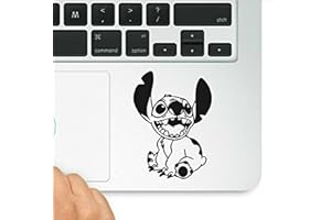 DECAL & STICKER PROS Calcomanía Lilo and Stitch-Stitch - Calcomanía y pegatina Pros Cita motivacional impresa en vinilo transparente compatible con todos los MacBook Pro, Retina y Air
